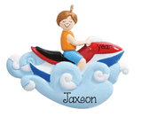 Boy Jet Ski Ornament, My Personalized Ornaments