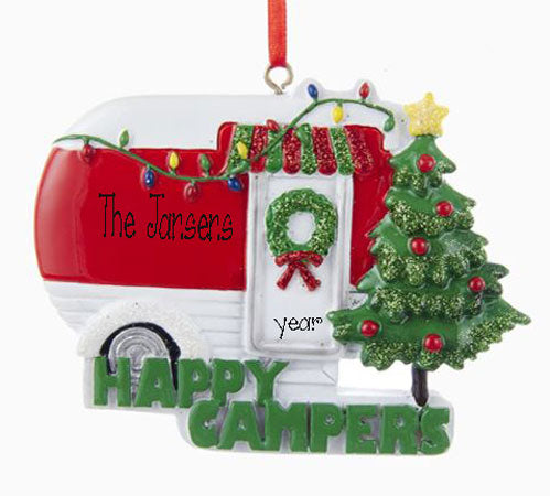 Vintage Camper~Personalized Christmas Ornament