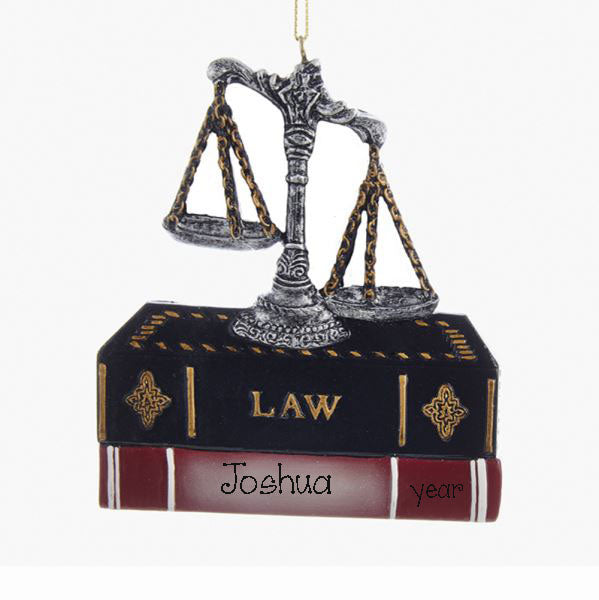 LAWYER with Books Personalized Ornament