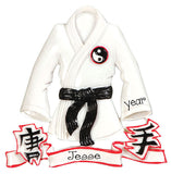 BLACK BELT KARATE JACKET/MARTIAL ARTS/PERSONALIZED ORNANENT