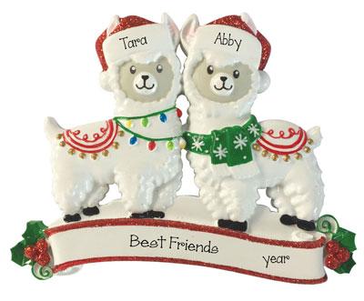 Best Friends Llama~Personalized Ornament