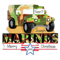 MARINE HUMVEE, MY PERSONALIZED ORNAMENTS