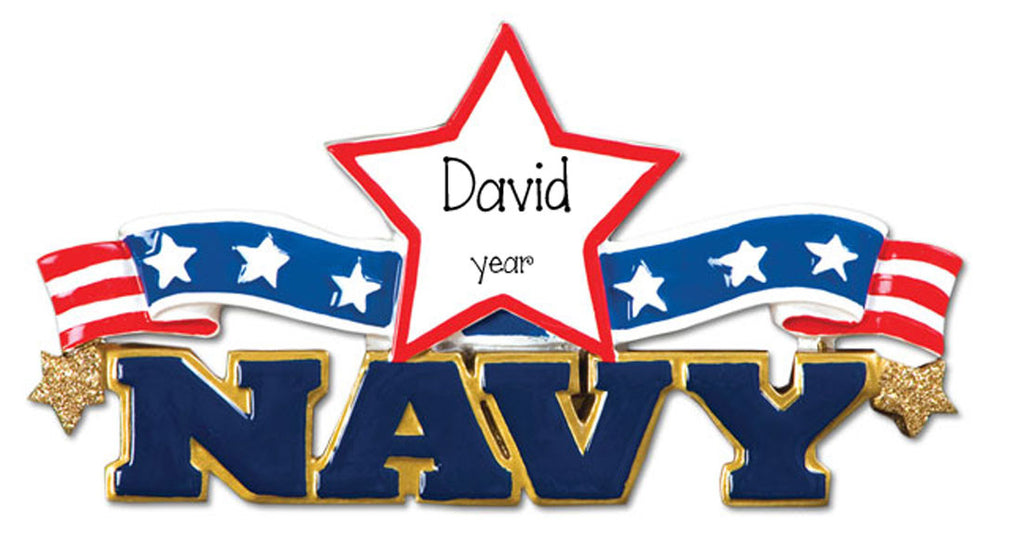 Military~NAVY~Personalized Christmas Ornament