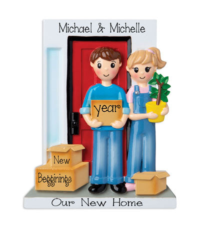 Moving in couple~Personalized Christmas Ornament