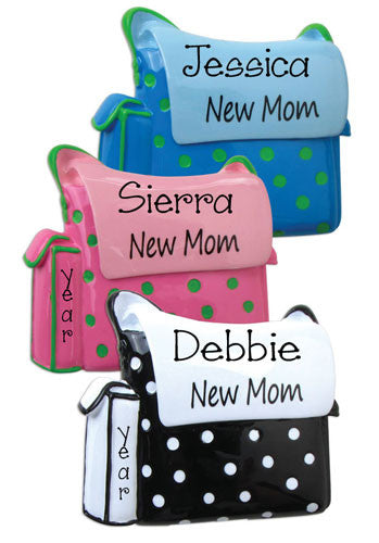 New Mom Diaper Bag-Personalized Ornament