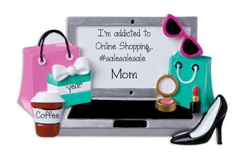 Online Shopper Mom~Personalized Ornament