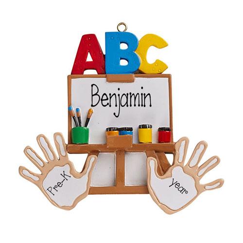 ABC~PRE-K / KINDERGARTEN-Personalized Christmas Ornament