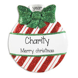 Glitter Christmas Ball, Personalized Ornament