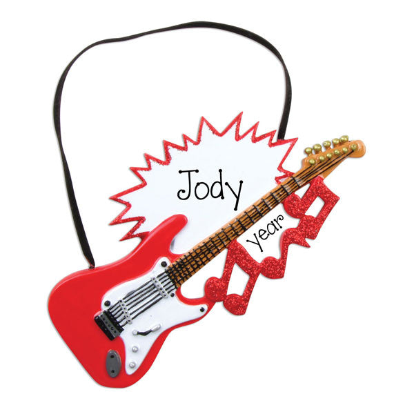 Electric GUITAR - Personalized Christmas Ornament