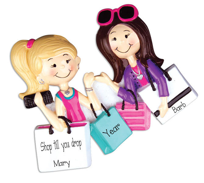 Shopping FRIENDS~Personalized Christmas Ornament