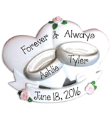 Wedding Rings~Personalized Christmas Ornament