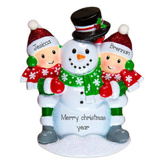 BUILD A SNOWMAN COUPLE, MY PERSONALIZED ORNAMENT