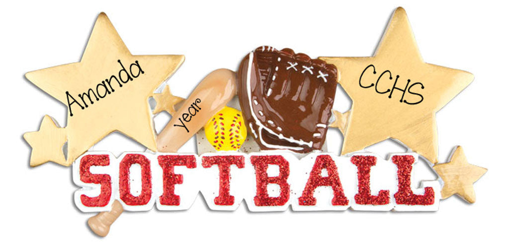 SOFTBALL - Personalized Ornament