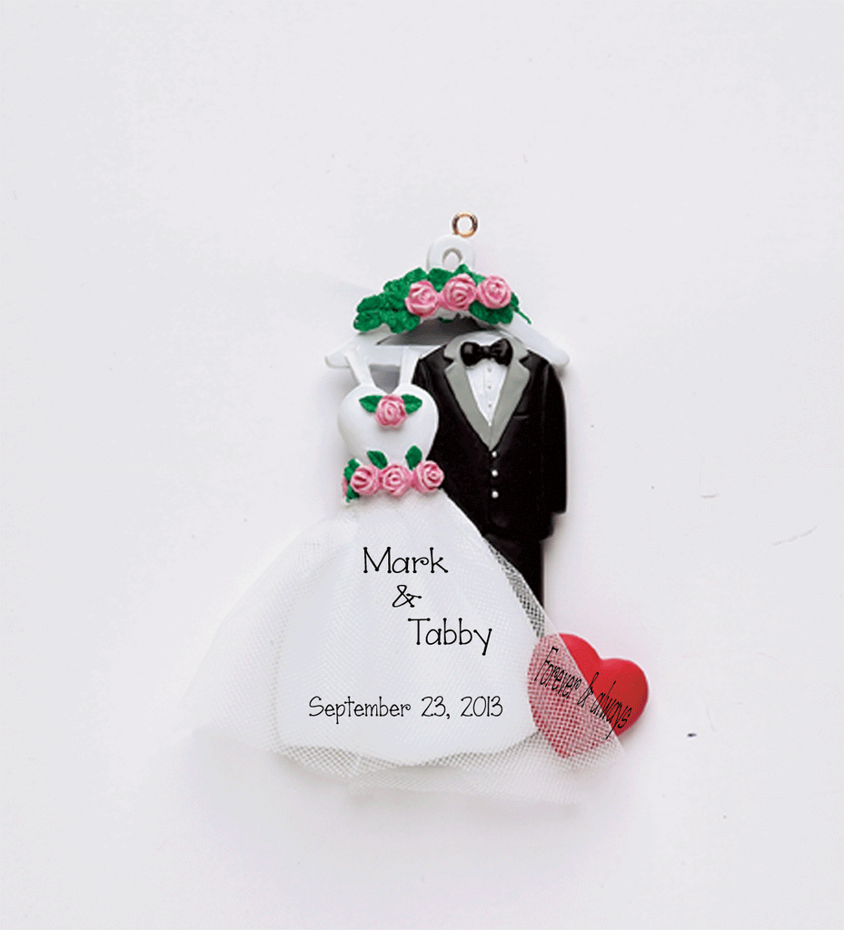 Wedding Dress ~Personalized Christmas Ornament