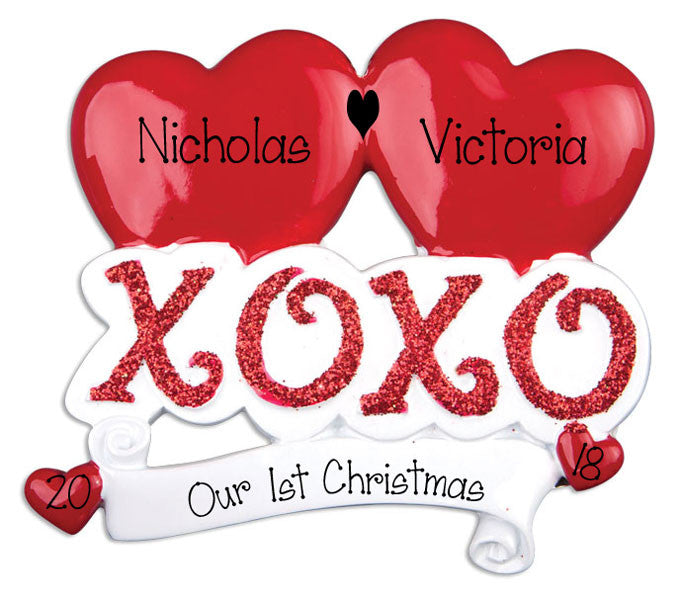 HUGS 'n KISSES "XOXO" COUPLES ORNAMENT