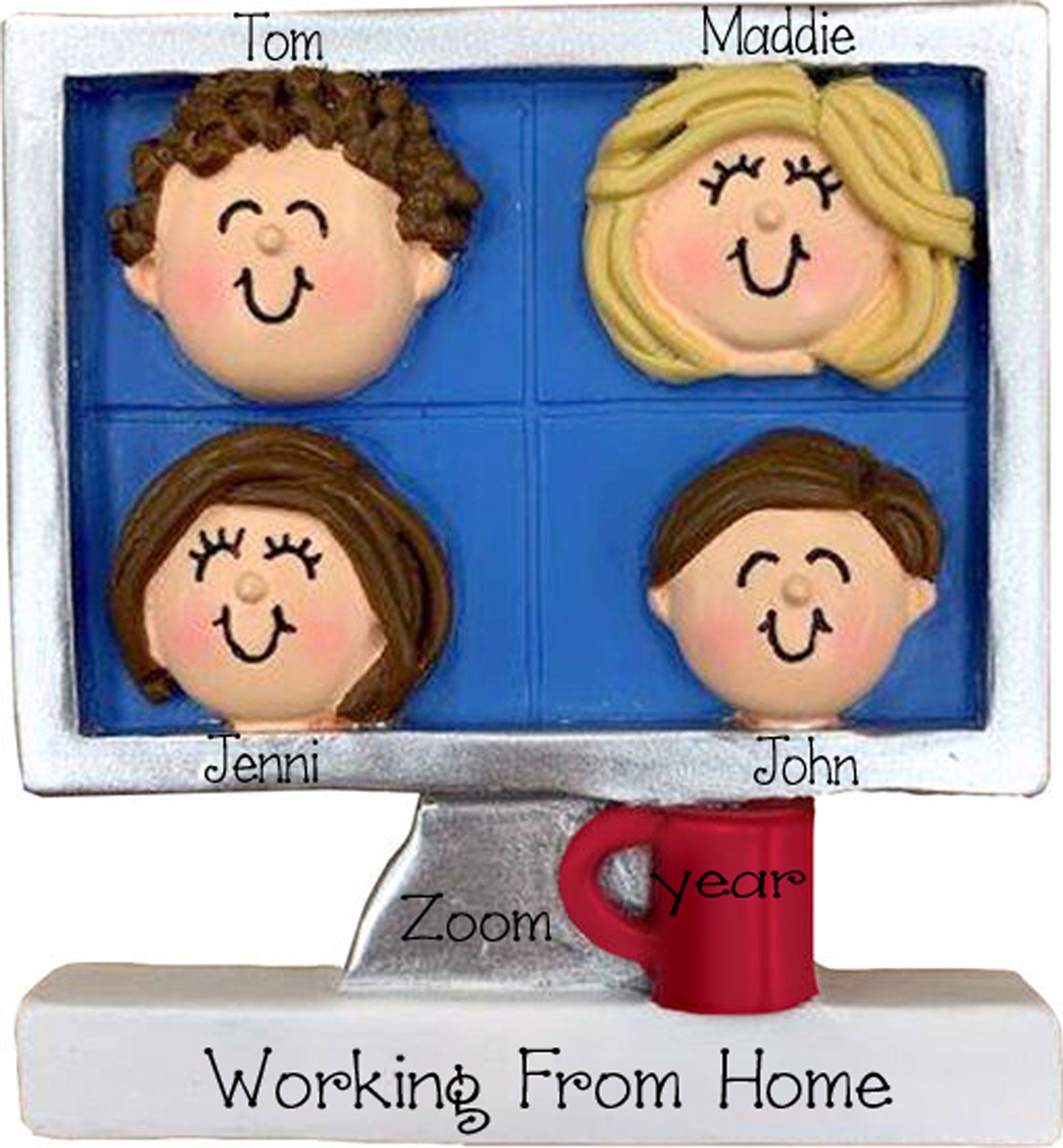 PRE-ORDER Zoom Meeting~Virtual Learning~Personalized Christmas Ornament